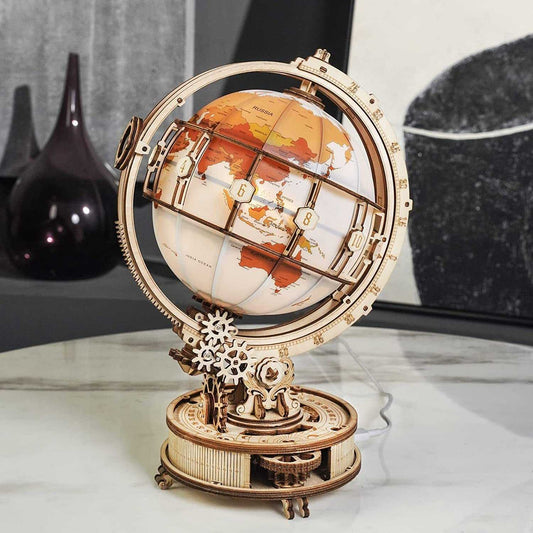 ROKR Luminous Globe - 3D Wooden Puzzle ST003 - Diyzzle