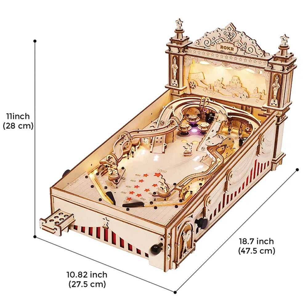 ROKR Wooden 3D Puzzle Pinball Machine - Diyzzle