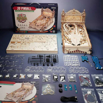 ROKR Wooden 3D Puzzle Pinball Machine - Diyzzle