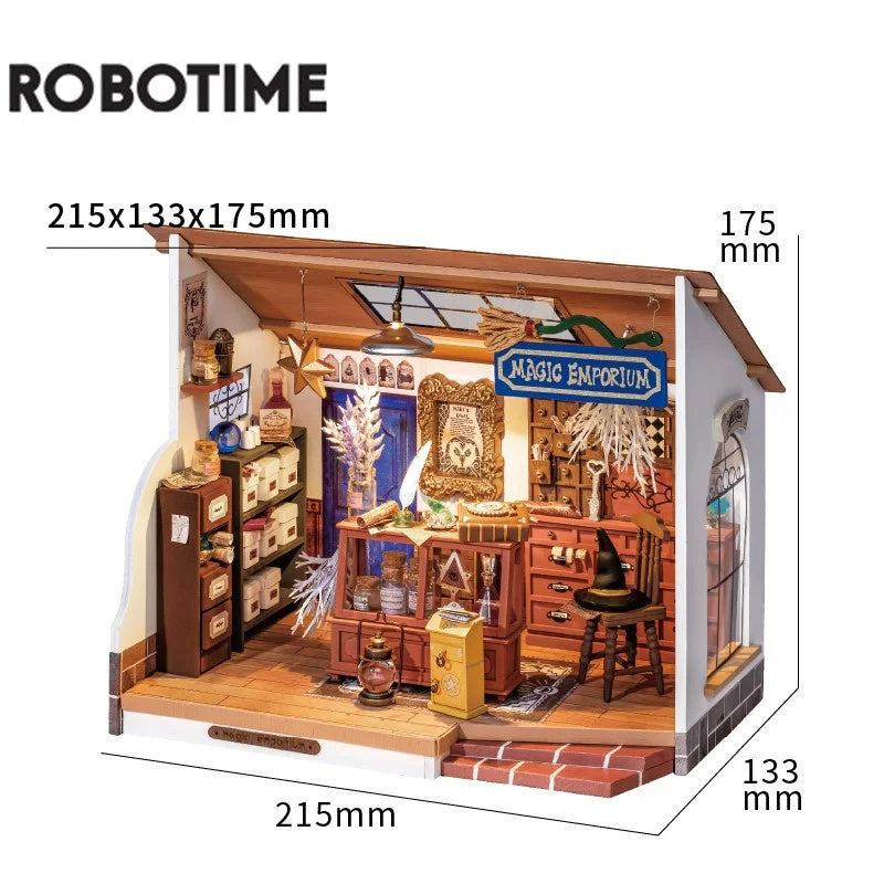 Robotime DIY Doll House With Furniture Children Green Miniature Dollhouse Wooden Kits Assemble Toy Xmas Brithday Gifts - Diyzzle