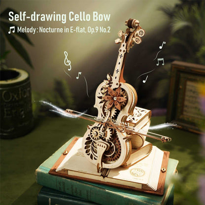 ROKR Magic Cello - Mechanical Music Box 3D Wooden Puzzle - Diyzzle