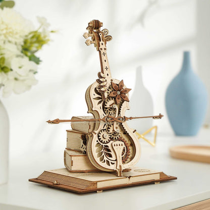 ROKR Magic Cello - Mechanical Music Box 3D Wooden Puzzle - Diyzzle