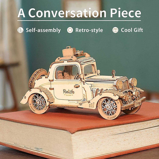 Rolife Vintage Models - 3D wooden puzzles - Car, Tram, Carriage - Diyzzle