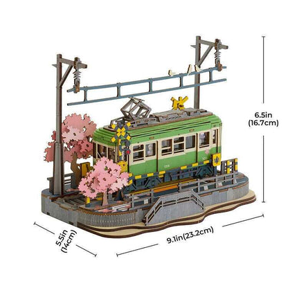 Rolife Sakura Journey Tram - 3D Wooden Puzzle TGS02 - Diyzzle