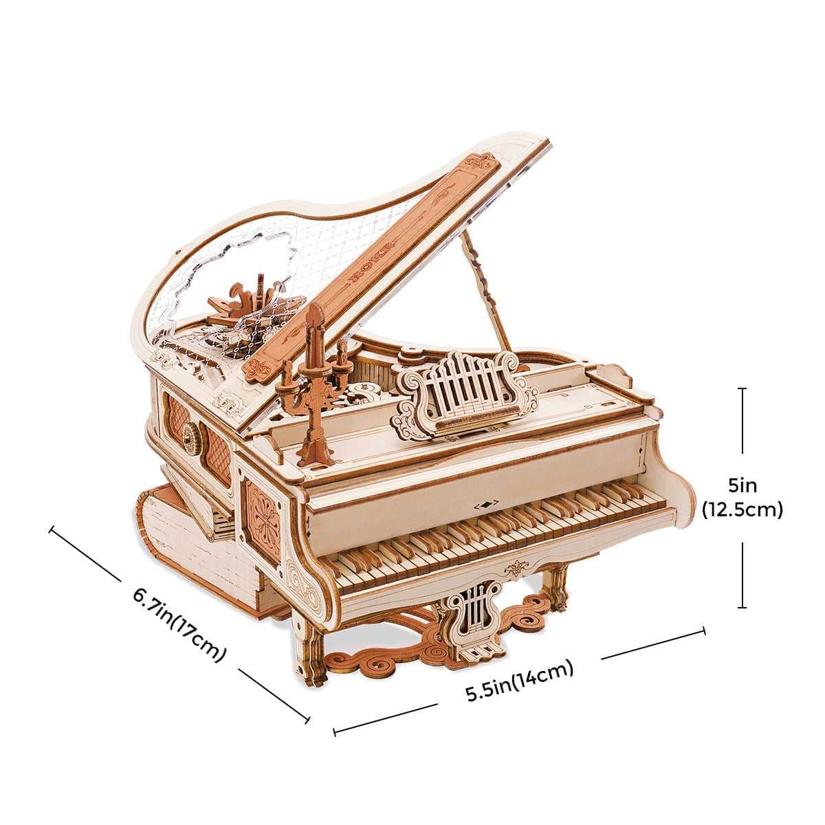 ROKR Magic Piano - Mechanical Music Box 3D Wooden Puzzle - Diyzzle