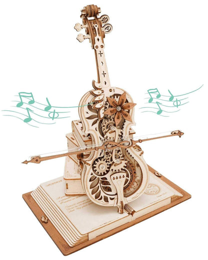 ROKR Magic Cello - Mechanical Music Box 3D Wooden Puzzle - Diyzzle