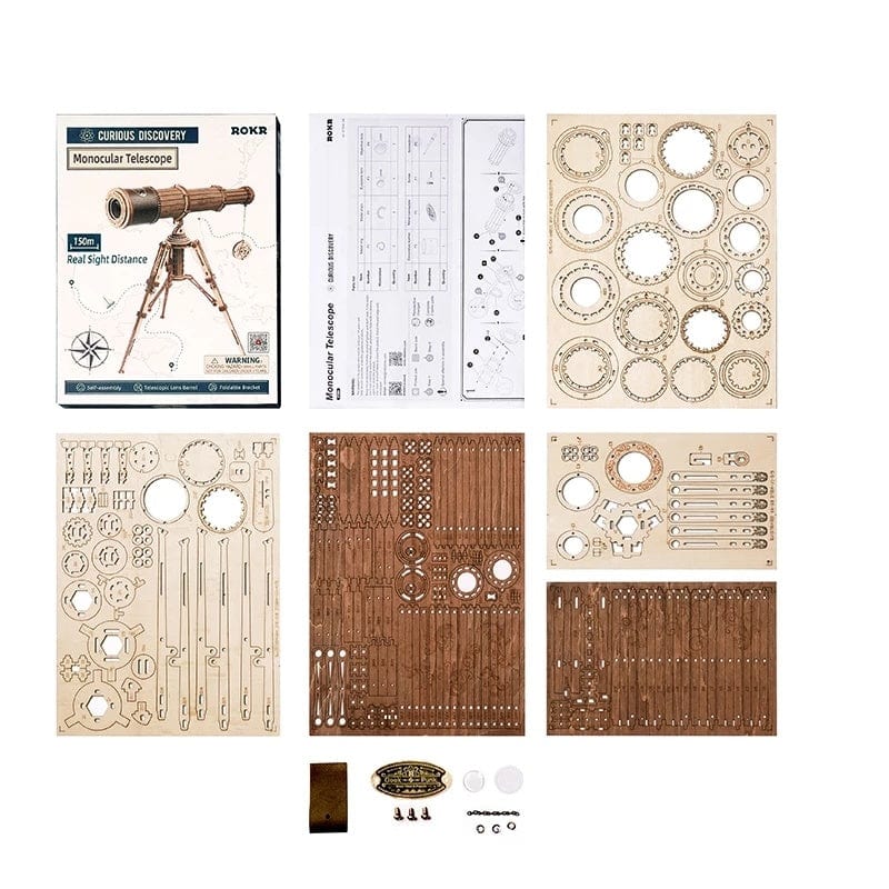 ROKR Monocular Telescope - 3D Wooden Puzzle - Diyzzle