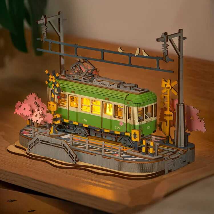 Rolife Sakura Journey Tram - 3D Wooden Puzzle TGS02 - Diyzzle