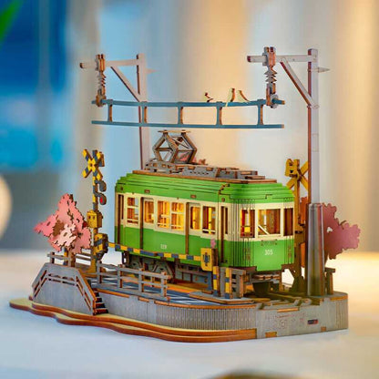 Rolife Sakura Journey Tram - 3D Wooden Puzzle TGS02 - Diyzzle